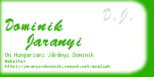 dominik jaranyi business card