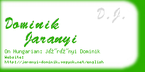 dominik jaranyi business card